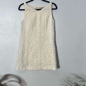 Balenciaga Cream Textured Mini Dress
